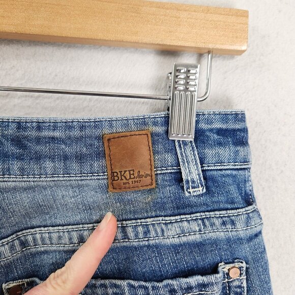 BKE Jeans Womens 25 Blue Stella Mid Rise Straight Leg Medium Wash Casual Denim - Picture 9 of 15